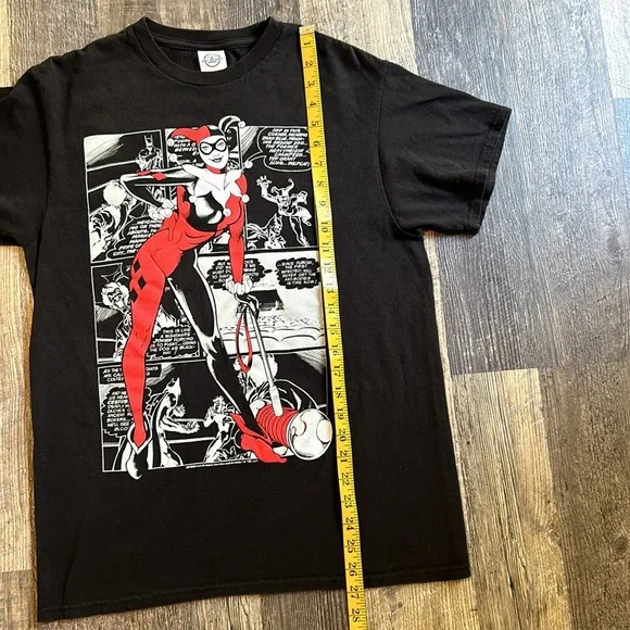 Retro Harley Quinn Batman Joker DC Comics Black T Shirt Men’s Size Medium - Picture 5 of 7